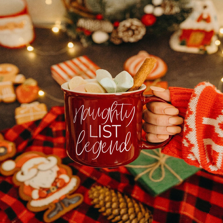 Naughty List Legend Funny Ceramic Coffee Mug Christmas Cheeky Gift for Friends