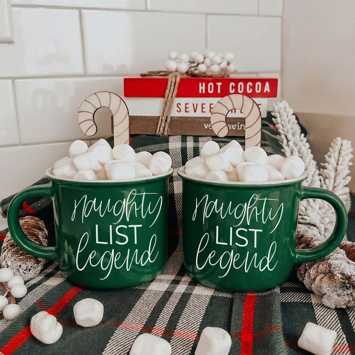 Naughty List Legend Funny Ceramic Coffee Mug Christmas Cheeky Gift for Friends