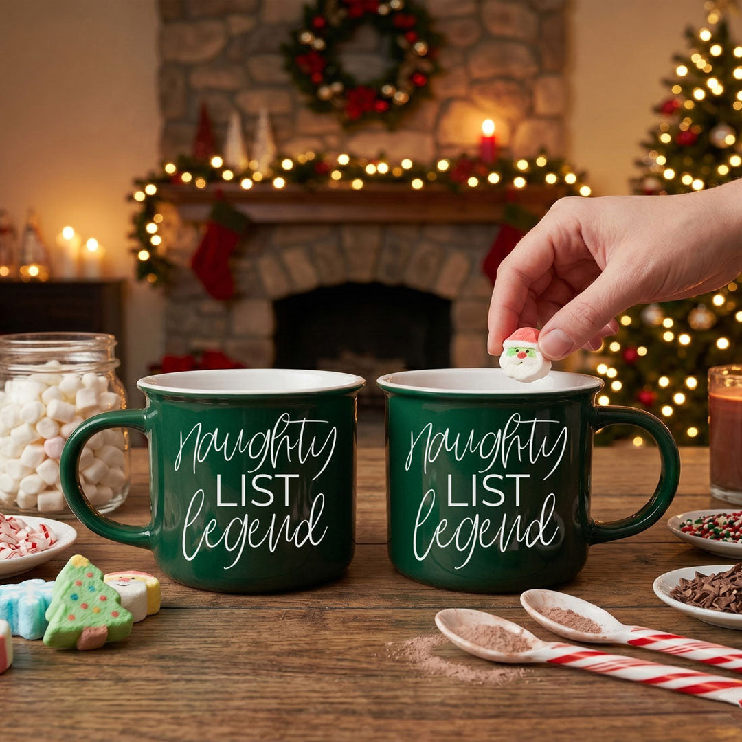 Naughty List Legend Funny Ceramic Coffee Mug Christmas Cheeky Gift for Friends