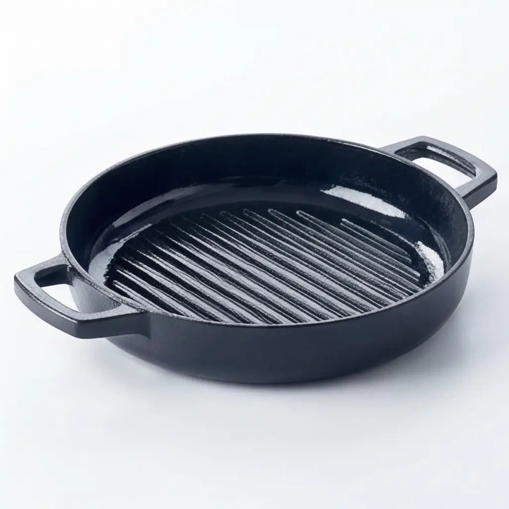 Enameled Cast Iron Grill Pan, 11"