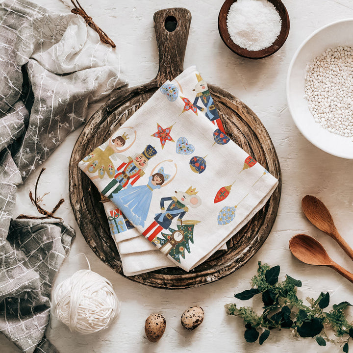 Nutcracker Blues Christmas Kitchen Tea Towel Holiday Decor Fun Gift for Friends