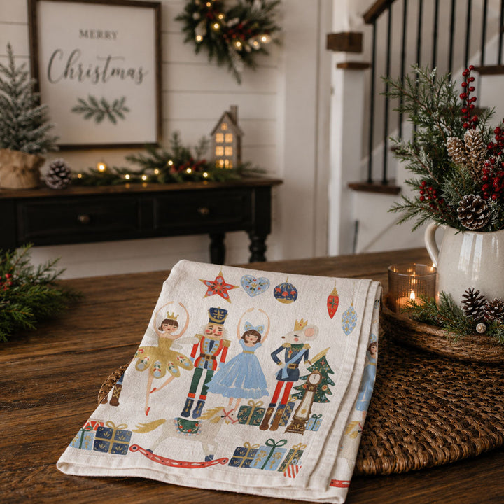 Nutcracker Blues Christmas Kitchen Tea Towel Holiday Decor Fun Gift for Friends