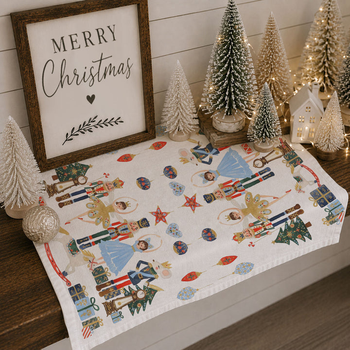 Nutcracker Blues Christmas Kitchen Tea Towel Holiday Decor Fun Gift for Friends