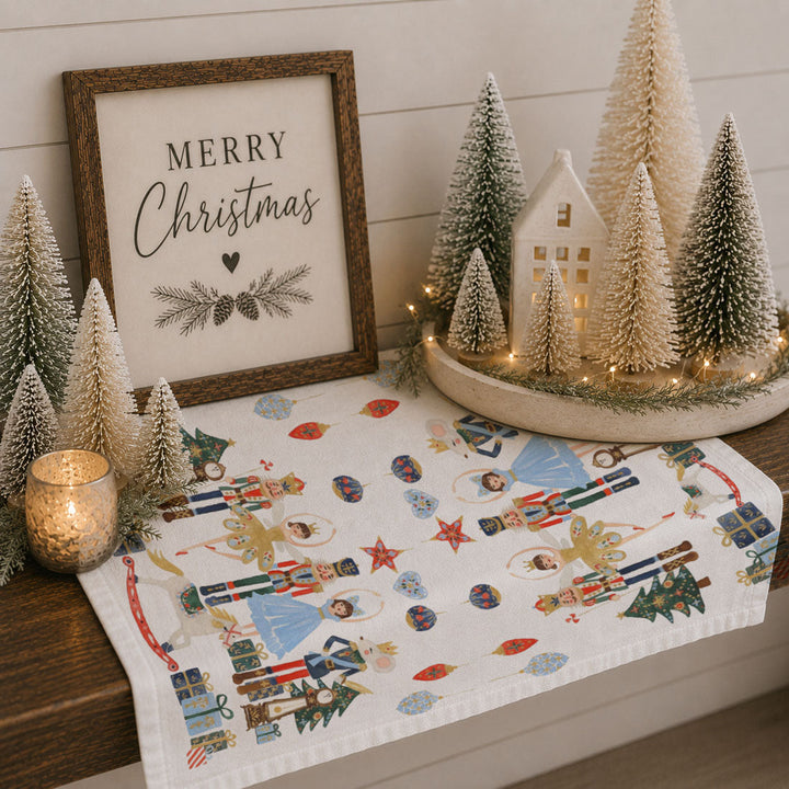 Nutcracker Blues Christmas Kitchen Tea Towel Holiday Decor Fun Gift for Friends