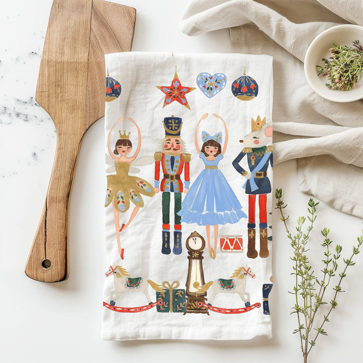 Nutcracker Blues Christmas Kitchen Tea Towel Holiday Decor Fun Gift for Friends