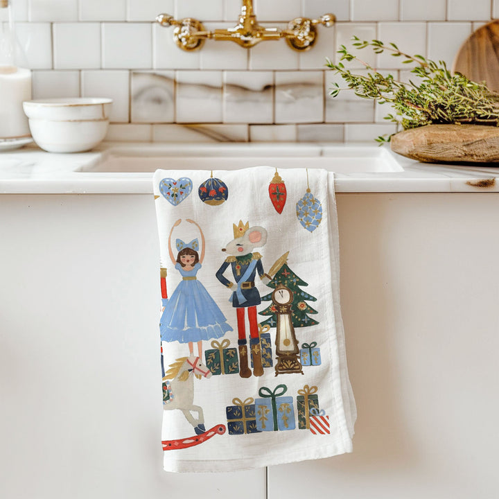 Nutcracker Blues Christmas Kitchen Tea Towel Holiday Decor Fun Gift for Friends