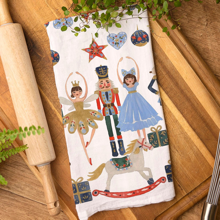 Nutcracker Blues Christmas Kitchen Tea Towel Holiday Decor Fun Gift for Friends
