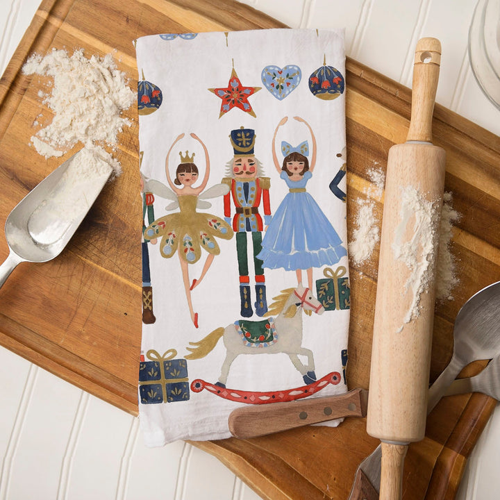 Nutcracker Blues Christmas Kitchen Tea Towel Holiday Decor Fun Gift for Friends