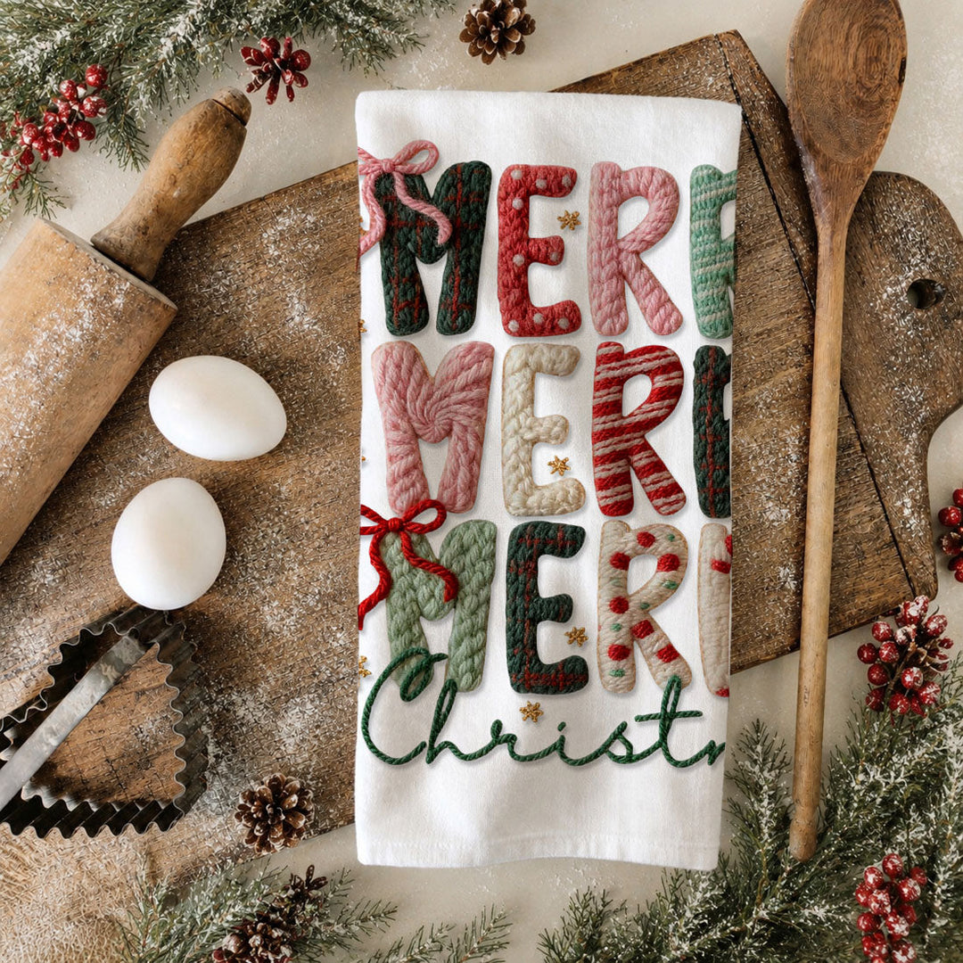 Nutcracker Pinks Christmas Kitchen Tea Towel Holiday Decor Fun Gift for Friends