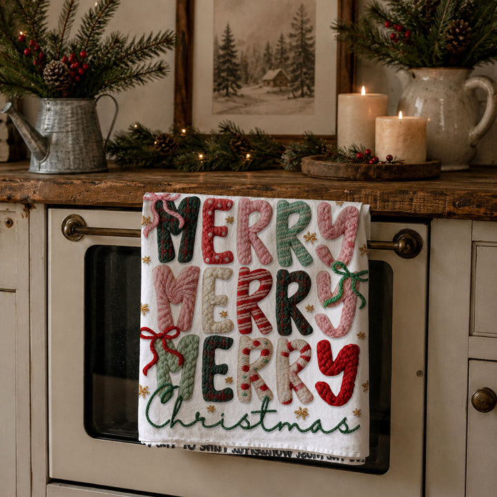 Nutcracker Pinks Christmas Kitchen Tea Towel Holiday Decor Fun Gift for Friends