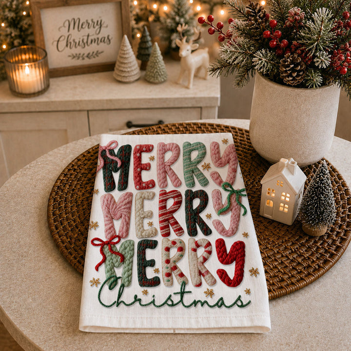 Nutcracker Pinks Christmas Kitchen Tea Towel Holiday Decor Fun Gift for Friends