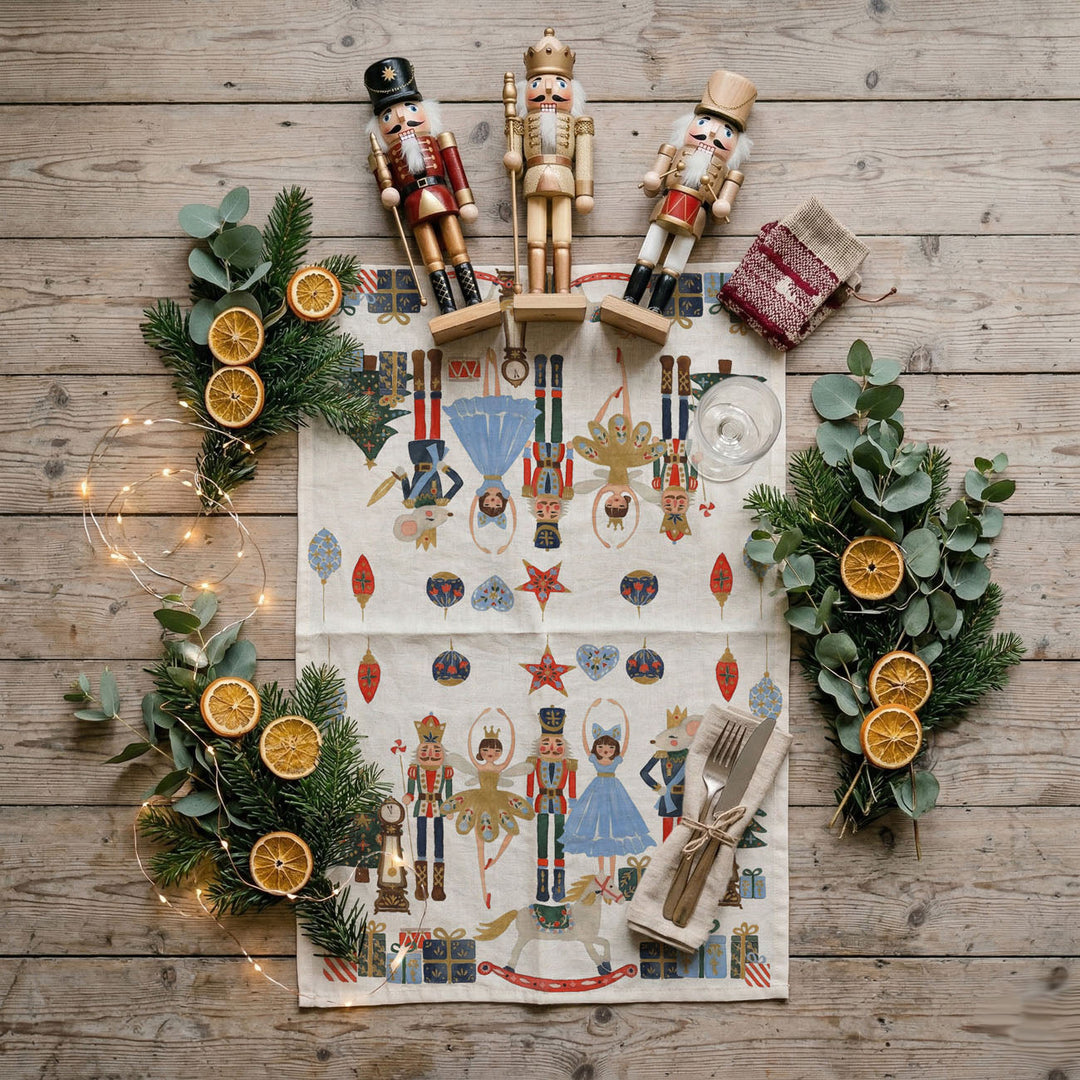Nutcracker Blues Christmas Kitchen Tea Towel Holiday Decor Fun Gift for Friends