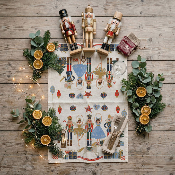 Nutcracker Blues Christmas Kitchen Tea Towel Holiday Decor Fun Gift for Friends