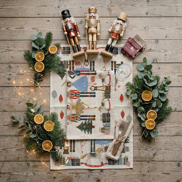 Nutcracker Blues Christmas Kitchen Tea Towel Holiday Decor Fun Gift for Friends