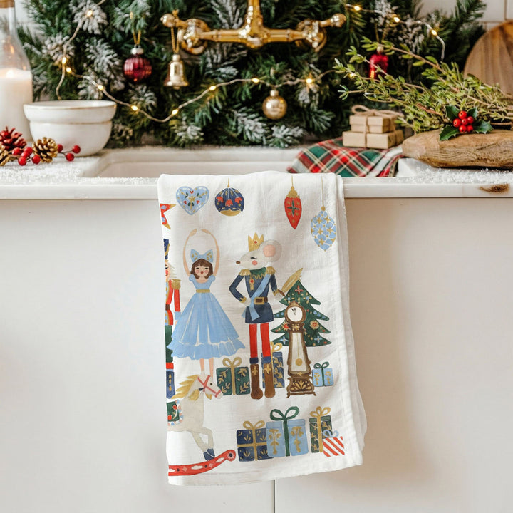 Nutcracker Blues Christmas Kitchen Tea Towel Holiday Decor Fun Gift for Friends