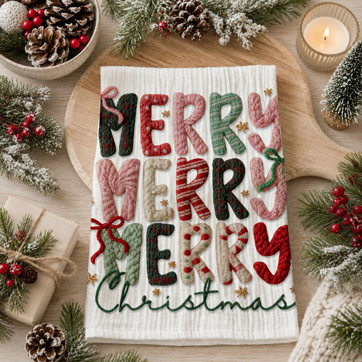 Nutcracker Pinks Christmas Kitchen Tea Towel Holiday Decor Fun Gift for Friends