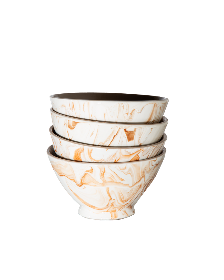 Marbled Terra Ramen Bowl - Set of 4