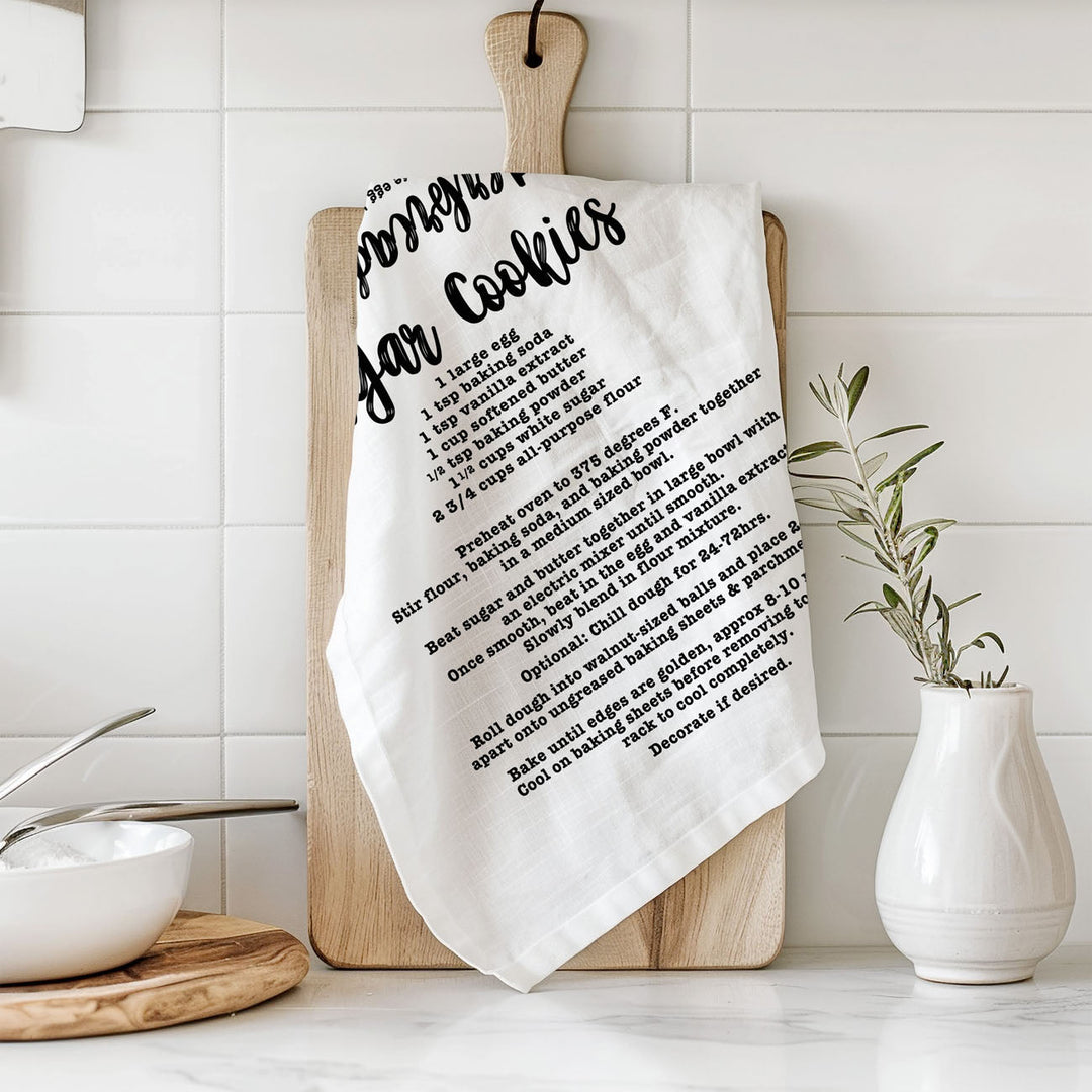 Holiday Cookies Recipe Kitchen Tea Towels Christmas Great Holiday Gift PRE-ORDER