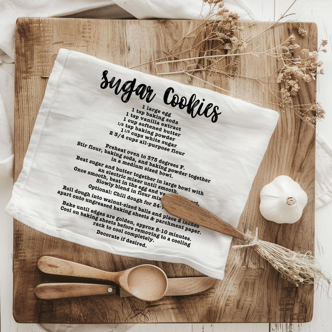 Holiday Cookies Recipe Kitchen Tea Towels Christmas Great Holiday Gift PRE-ORDER