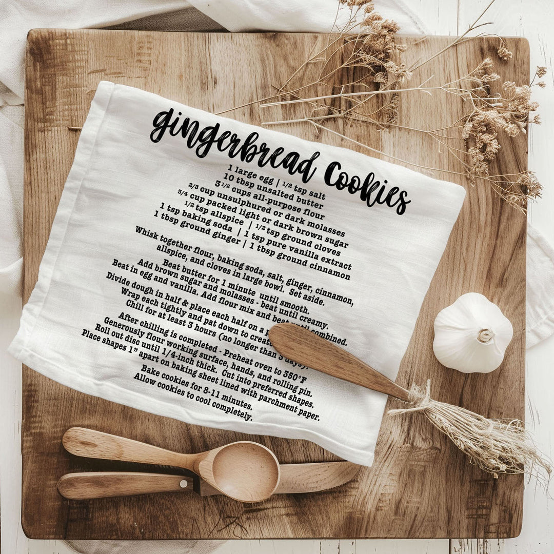 Holiday Cookies Recipe Kitchen Tea Towels Christmas Great Holiday Gift PRE-ORDER