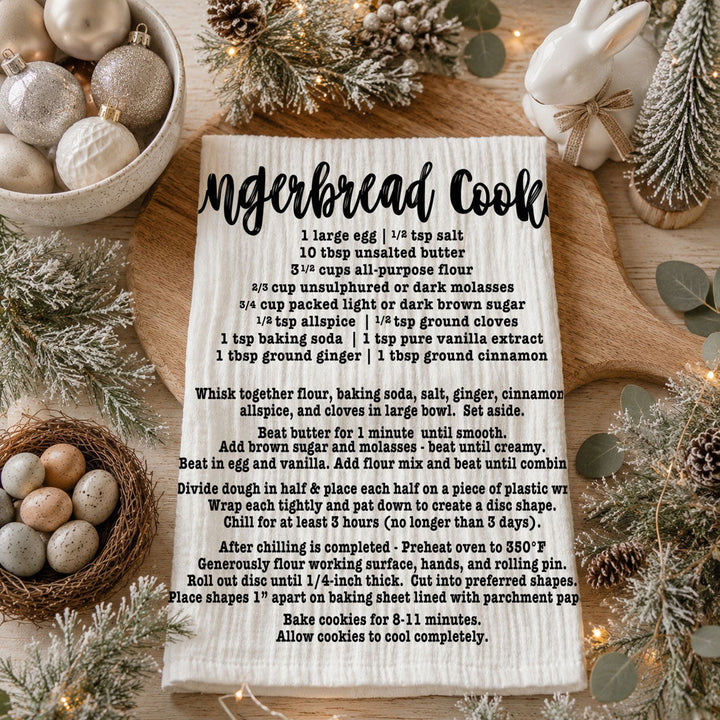 Holiday Cookies Recipe Kitchen Tea Towels Christmas Great Holiday Gift PRE-ORDER