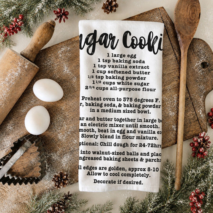 Holiday Cookies Recipe Kitchen Tea Towels Christmas Great Holiday Gift PRE-ORDER