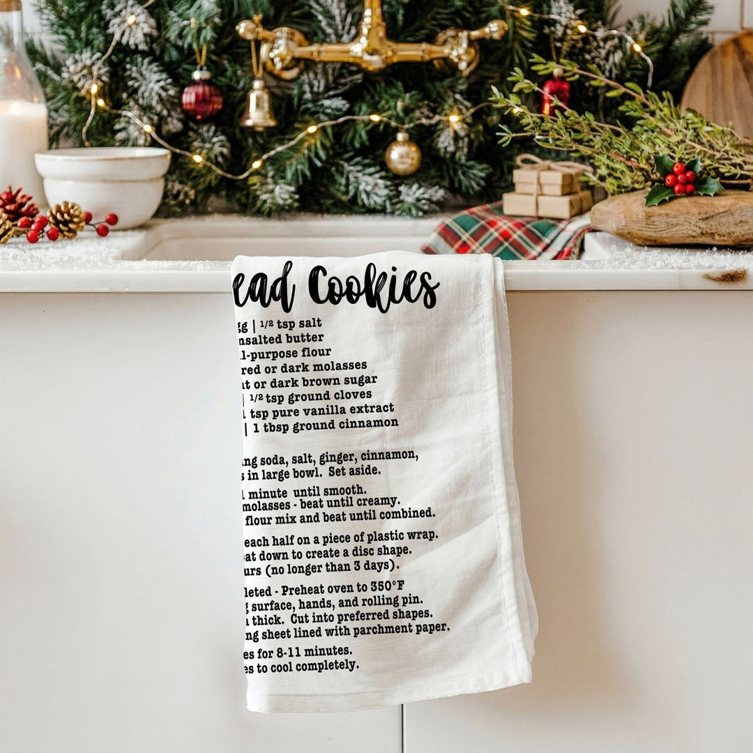 Holiday Cookies Recipe Kitchen Tea Towels Christmas Great Holiday Gift PRE-ORDER