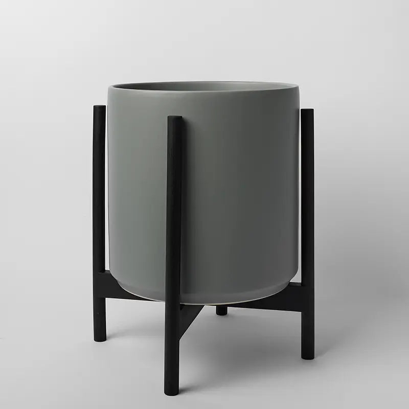 1st Generation, Ceramic Cylinder, With or Without Rounded Teak Stand (FINAL SALE)