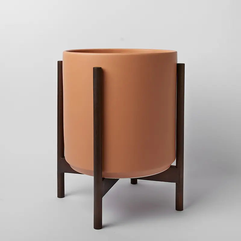 1st Generation, Ceramic Cylinder, With or Without Rounded Teak Stand (FINAL SALE)