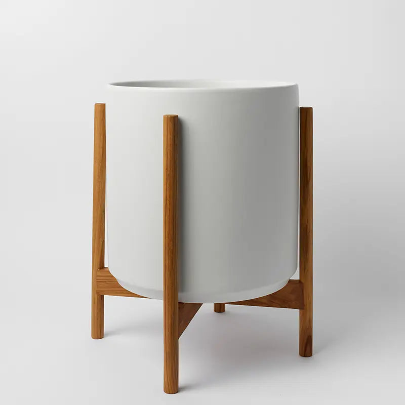 1st Generation, Ceramic Cylinder, With or Without Rounded Teak Stand (FINAL SALE)