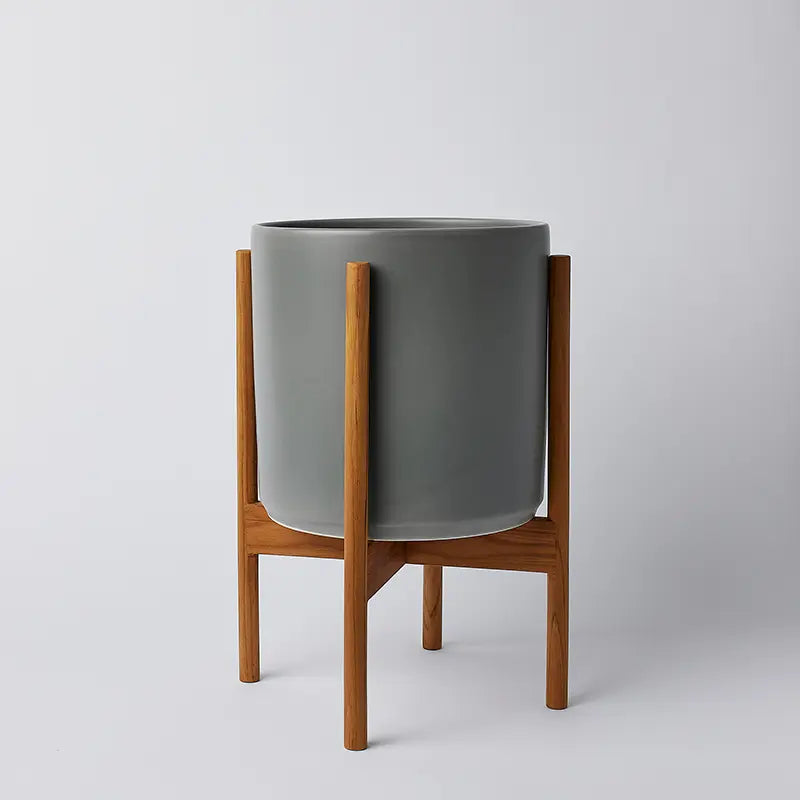 1st Generation, Ceramic Cylinder, With or Without Rounded Teak Stand (FINAL SALE)