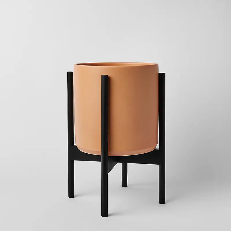 1st Generation, Ceramic Cylinder, With or Without Rounded Teak Stand (FINAL SALE)