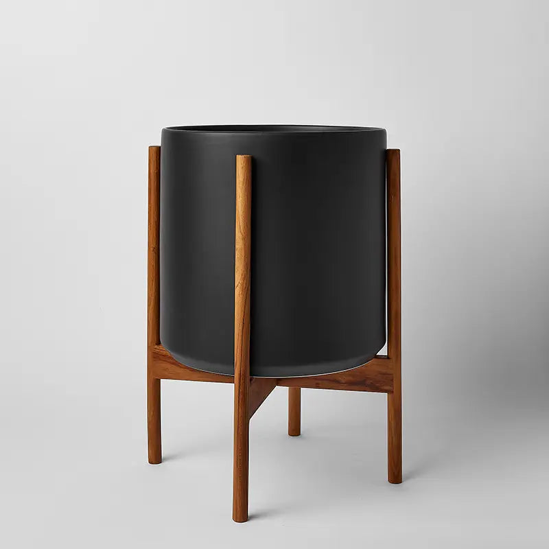 1st Generation, Ceramic Cylinder, With or Without Rounded Teak Stand (FINAL SALE)