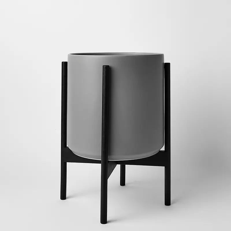 1st Generation, Ceramic Cylinder, With or Without Rounded Teak Stand (FINAL SALE)
