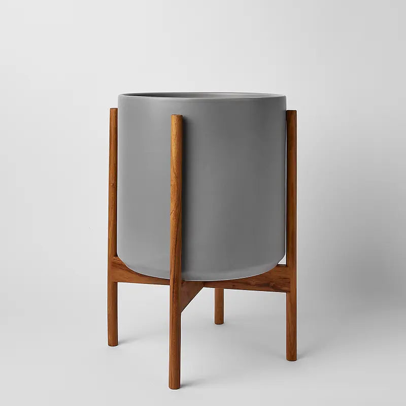 1st Generation, Ceramic Cylinder, With or Without Rounded Teak Stand (FINAL SALE)