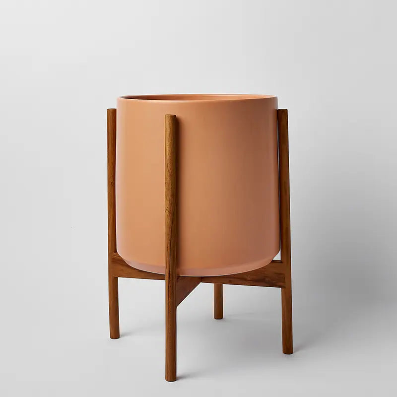 1st Generation, Ceramic Cylinder, With or Without Rounded Teak Stand (FINAL SALE)