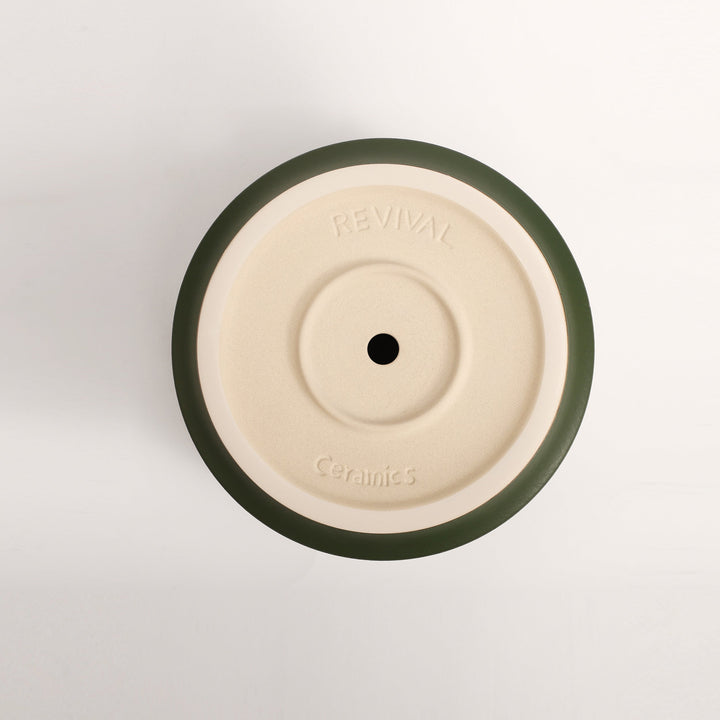 The Ceramic Cylinder Planter with Saucer, 2nd Generation