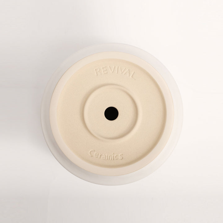 The Ceramic Cylinder Planter with Saucer, 2nd Generation