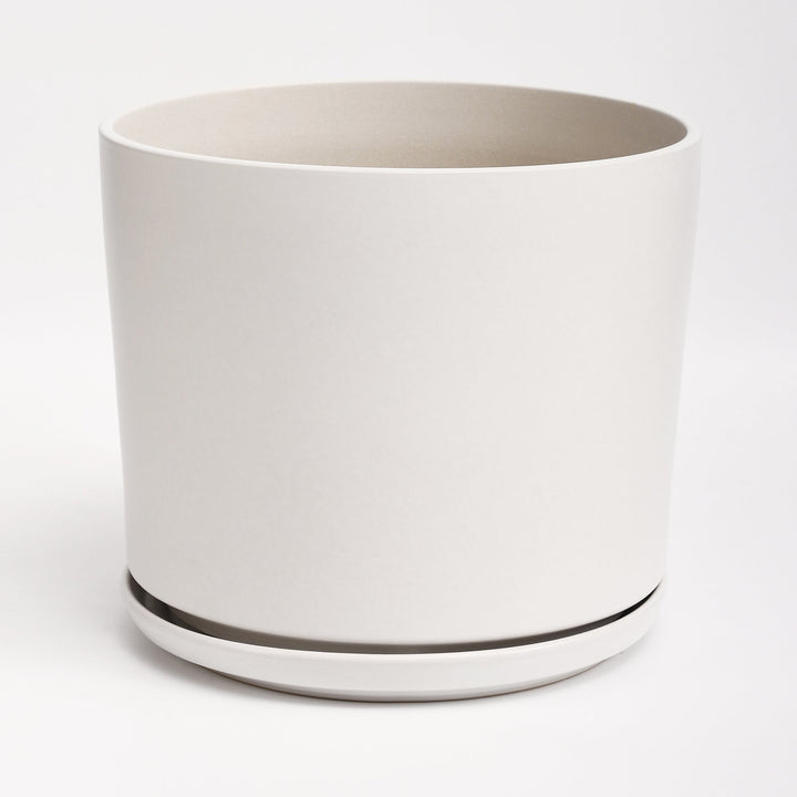 The Ceramic Cylinder Planter with Saucer, 2nd Generation