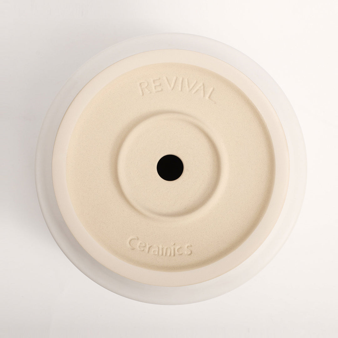 The Ceramic Cylinder Planter with Saucer, 2nd Generation