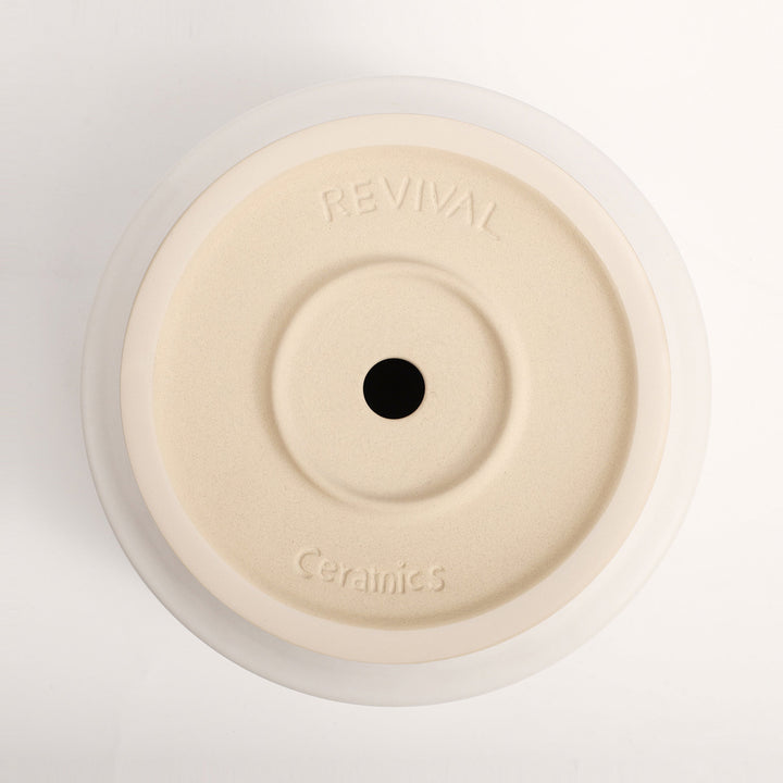 The Ceramic Cylinder Planter with Saucer, 2nd Generation