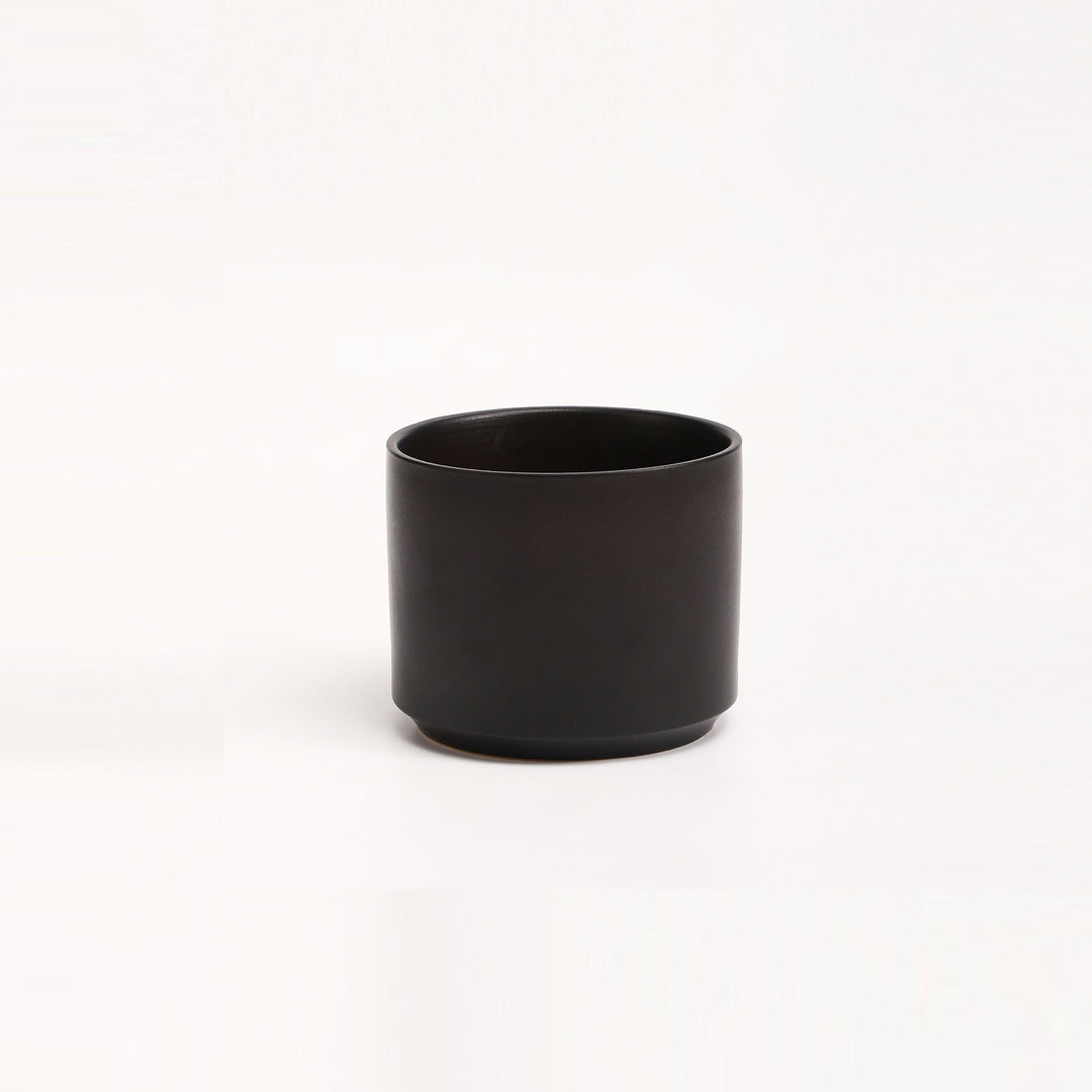 The Ceramic Cylinder Planter with Saucer, 2nd Generation