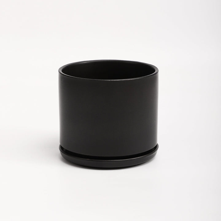 The Ceramic Cylinder Planter with Saucer, 2nd Generation