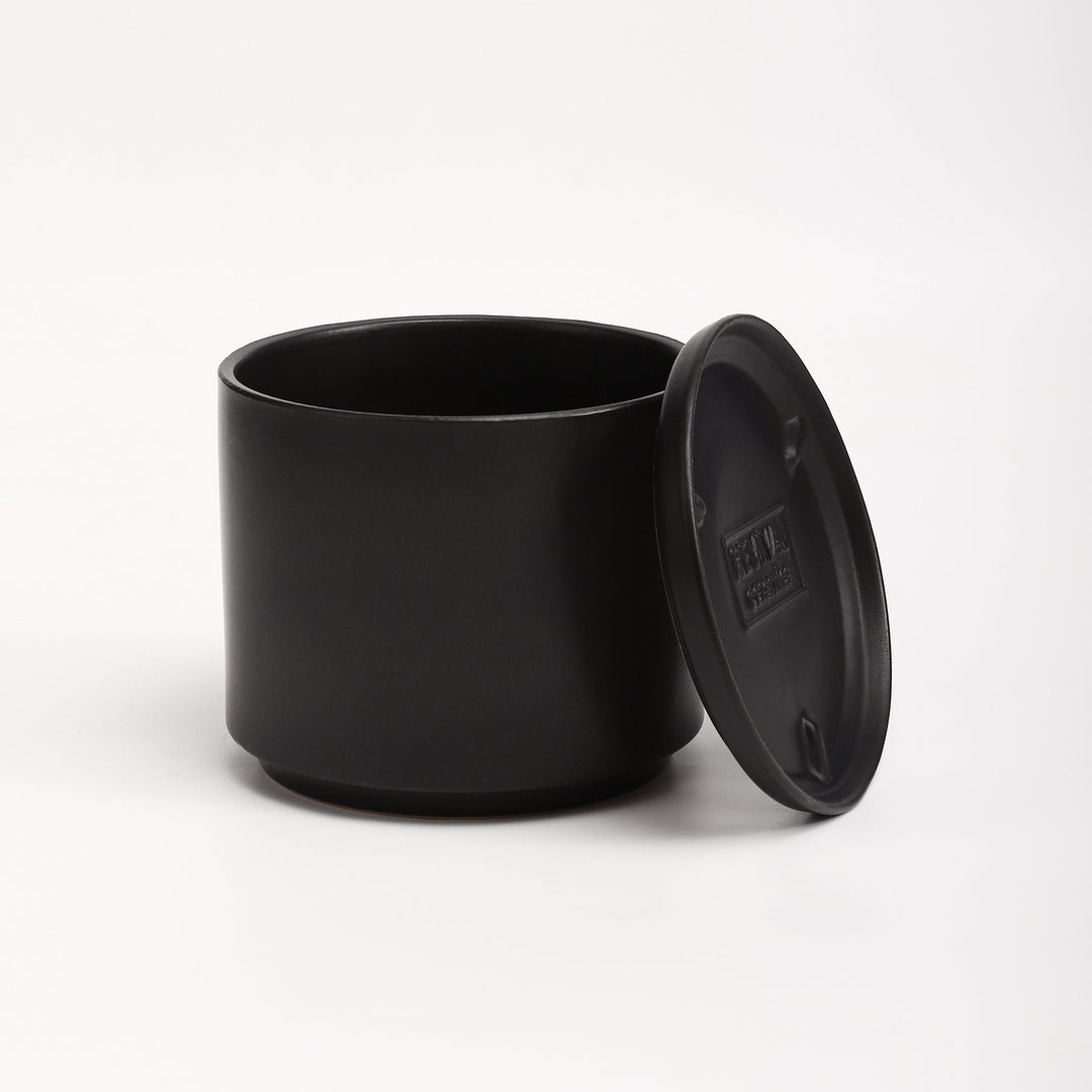 The Ceramic Cylinder Planter with Saucer, 2nd Generation