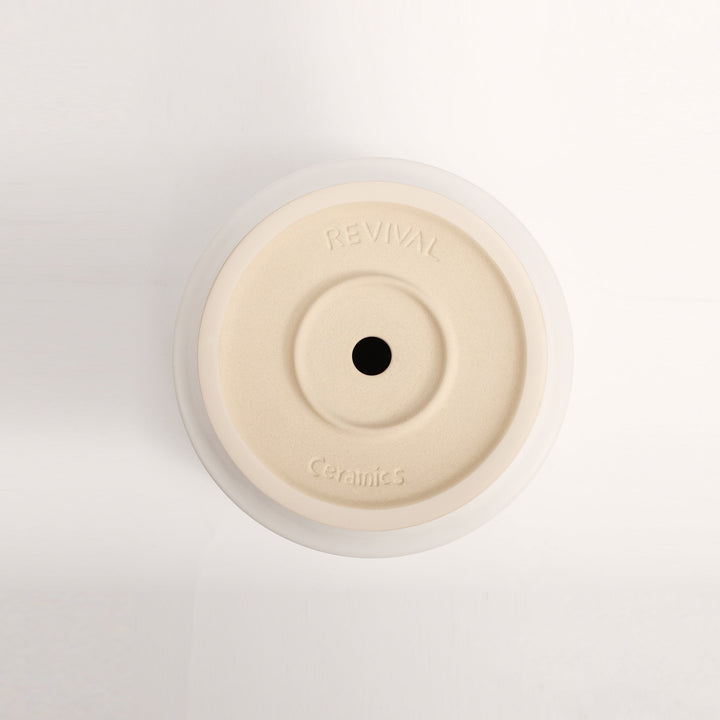 The Ceramic Cylinder Planter with Saucer, 2nd Generation
