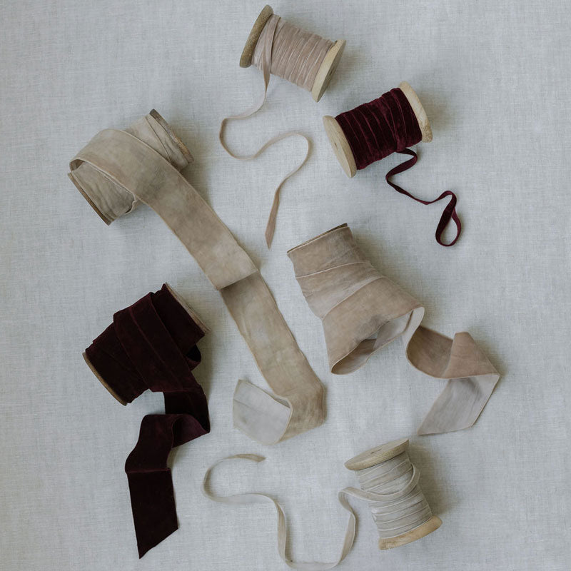 Hand Dyed Velvet Ribbon