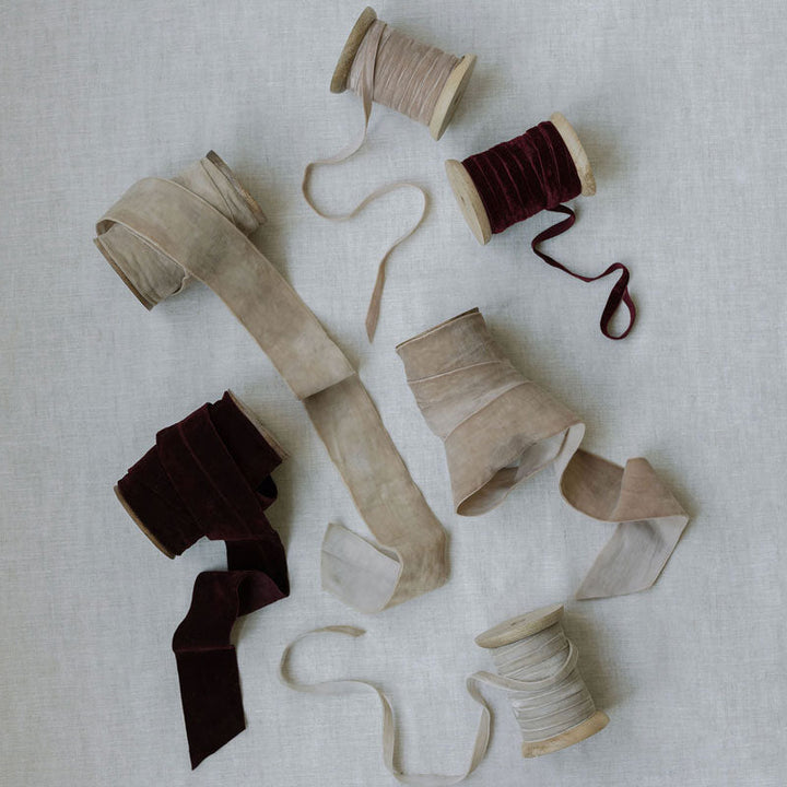 Hand Dyed Velvet Ribbon