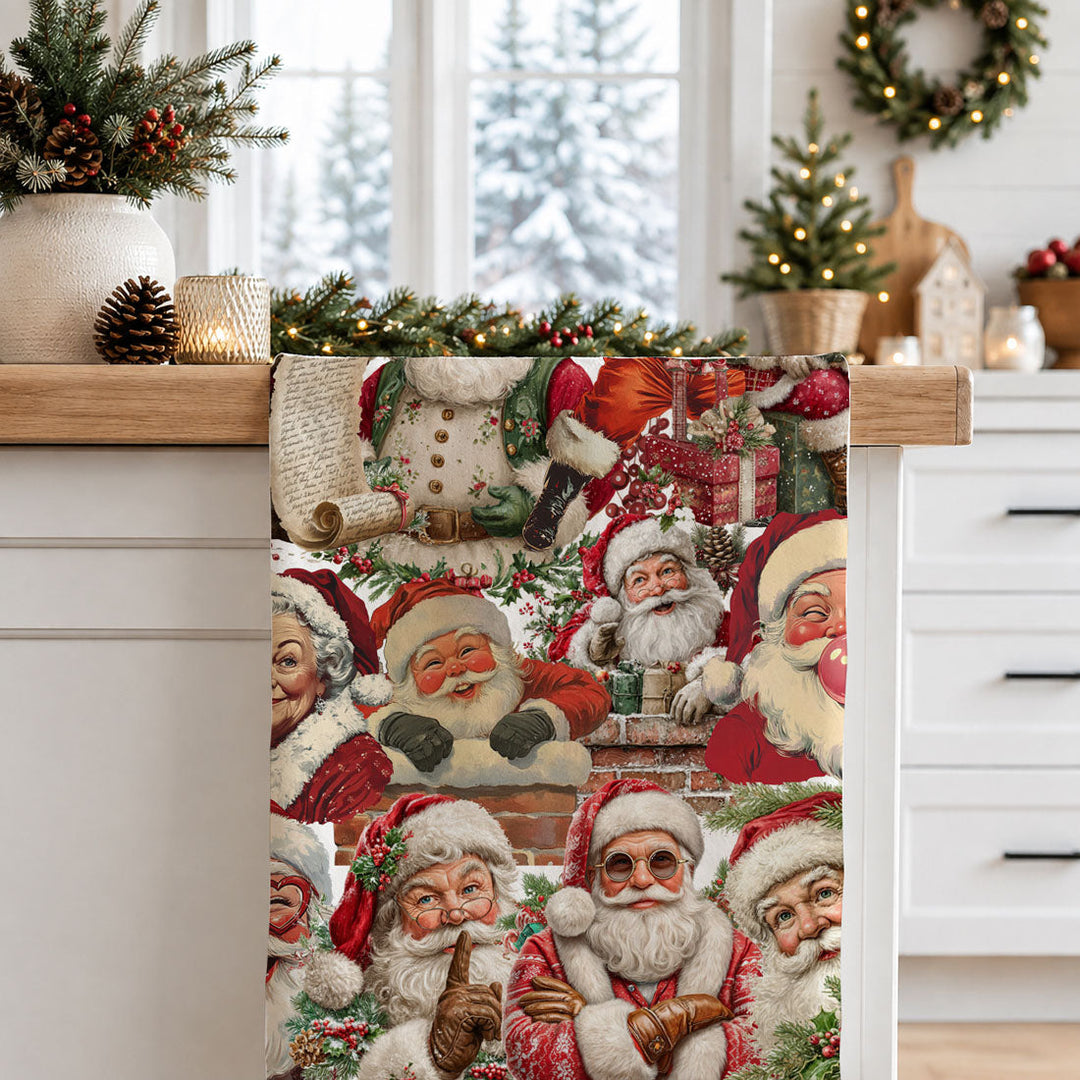 Santa Gone Wild Christmas Kitchen Tea Towel Holiday Decor Great Gift for Friends