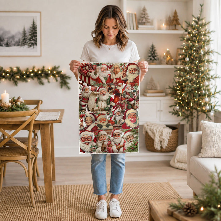 Santa Gone Wild Christmas Kitchen Tea Towel Holiday Decor Great Gift for Friends