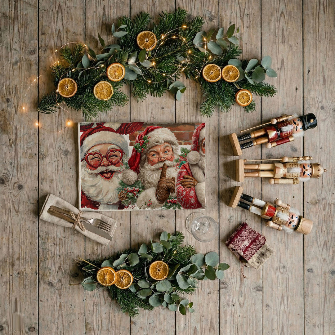Santa Gone Wild Christmas Kitchen Tea Towel Holiday Decor Great Gift for Friends